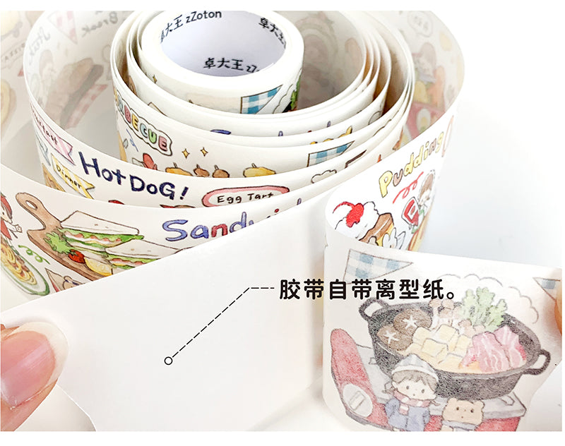 Molinta Delicious World Washi Tapes Sticker Roll Release Paper