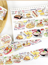 Molinta Delicious World Washi Tapes Sticker Roll Release Paper Journaling