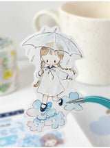 Molinta Flower Garden Washi Sticker Roll Rainy Day