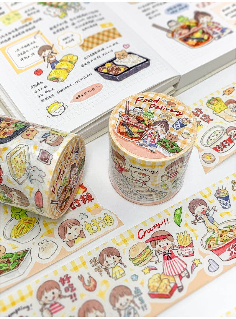 Molinta_Food_Delivery_Washi_Tapes Kiss Cut Stickers