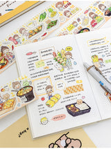 Molinta_Food_Delivery_Washi_Tapes Kiss Cut Stickers Asian Foods