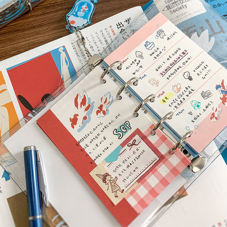 Molinta - Goldfish Soda M5 Memo Sheets

Add a splash of sweetness to your notes with these adorable memo sheets. Each pad features cute, bubbly designs of goldfish and soda that bring a fun, refreshing vibe to planners, journals, scrapbooks, and everyday reminders.

Available in four different designs, each pack includes 10 sheets so you can collect your favorites or mix and match.

Specifications: 67mmx105mm
Material: 120g cotton paper

Number of pages: 10
Double-sided

Get the matching binder here: Molint
