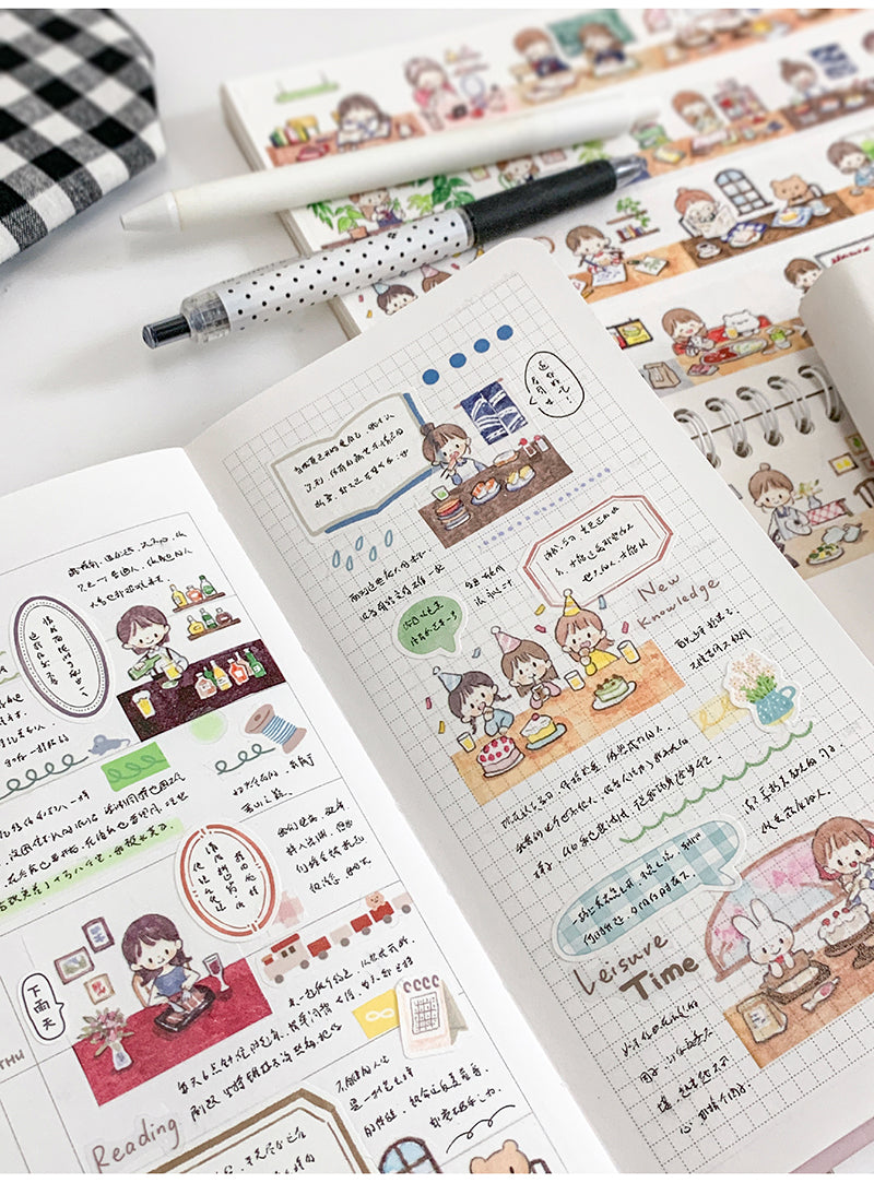 Molinta Long Table Washi Tape Home Sweet Home Scenes Journal Spreads