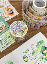 Molinta Lovely Animal Washi Sticker Roll Washi Tape Journaling Spreads