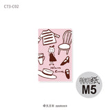 Molinta Personal Notepad - Warm Room, M5

Create cozy, comforting moments in your journaling with the Warm Room M5 Notepad from Molinta. Featuring soft, warm-toned designs,&nbsp;this notepad brings a gentle, homey aesthetic to planners, scrapbooks, letters, and everyday notes.

Specifications: 67mmx105mm
Material: 300g super-sensitive paper
Inner page material: 100-130g mixed specialty paper
Full color pages inside
Quantity: 25 kinds of mixed specialty paper per book, 4 pages of each kind, 100 pages in tota