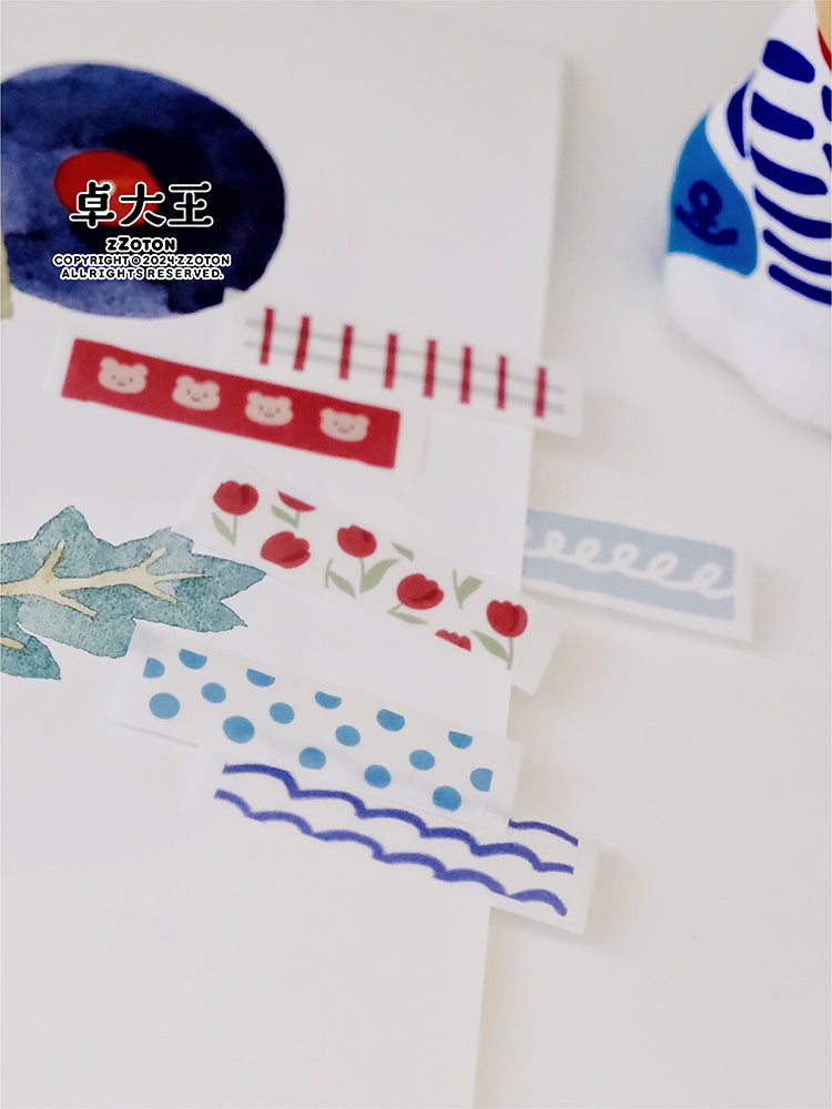 Molinta Rainbow Sugar PET Tapes Washi Tapes Journaling Spreads strips