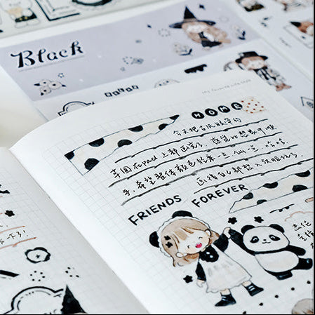 Molinta Sticker Sheet - Black

Celebrate your love for black with this charming Molinta sticker sheet. Featuring adorable illustrations in Molinta’s signature whimsical style, these stickers are perfect for decorating planners, journals, scrapbooks, and happy mail.

105x148mm
Material: Japanese Paper
Includes 2 sticker sheets