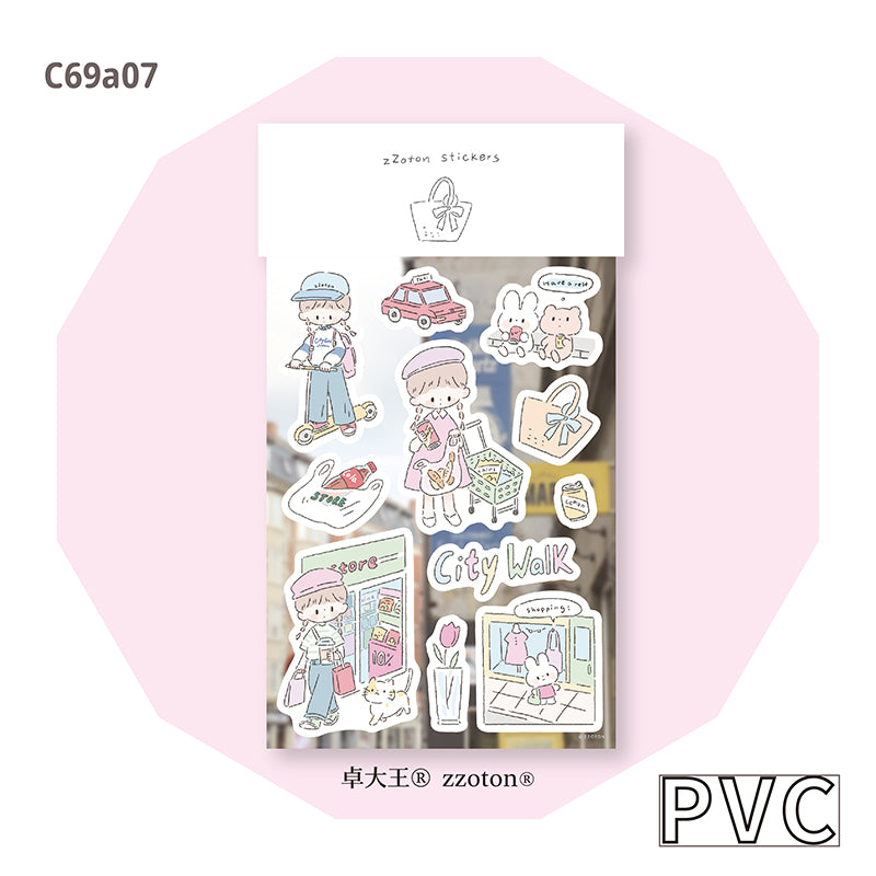 Molinta Sticker Sheet - City Walk

&nbsp;Featuring adorable illustrations in Molinta’s signature whimsical style, these stickers are perfect for decorating planners, journals, scrapbooks, and happy mail.

105x148mm
Material: PVC or PET
Includes 1 sticker sheet