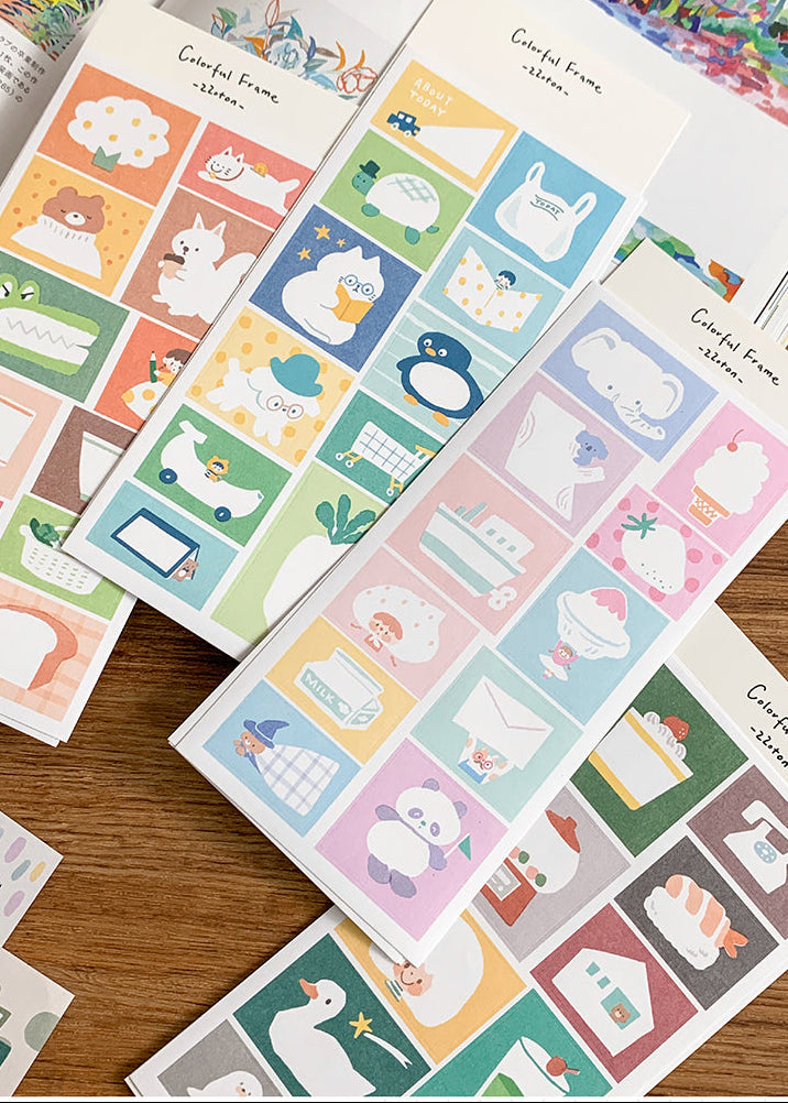 Molinta Sticker Sheet - Colorful Frames

A bright and charming way to frame your memories, decorate your planner, and add personality to any creative project. With two sheets included, you get plenty of playful frames to mix, match, and enjoy.

80x170mm
Material: Writing Paper
Includes 2 sticker sheets