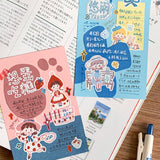 Featuring an adorable collection of daily illustrations sorted by color, these sticker sheets adds a lively, whimsical touch to planners, cards, photo albums, and creative projects. Each design is printed on durable sticker paper for crisp colors and long‑lasting use.