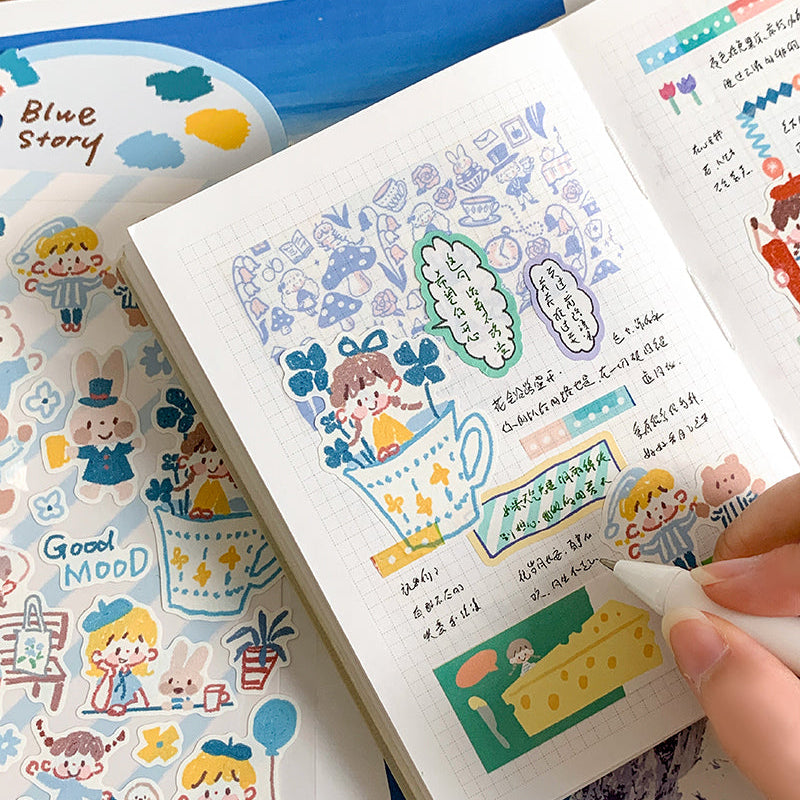 Featuring an adorable collection of daily illustrations sorted by color, these sticker sheets adds a lively, whimsical touch to planners, cards, photo albums, and creative projects. Each design is printed on durable sticker paper for crisp colors and long‑lasting use.