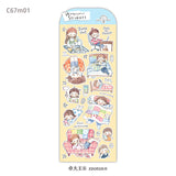 Featuring an adorable collection of relatable watercolor illustrations, this sticker sheet adds a personal, whimsical touch to planners, cards, photo albums, and creative projects. Each design is printed on durable writing paper with vibrant colors for easy decoration!