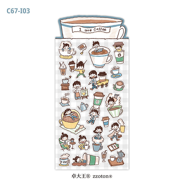 Molinta Sticker Sheet - I Love Coffee

Celebrate your love for cozy coffee moments with this charming Molinta sticker sheet. Featuring adorable illustrations in Molinta’s signature whimsical style, these stickers are perfect for decorating planners, journals, scrapbooks, and happy mail.

90x162mm
Material: PVC
Includes 1 sticker sheet