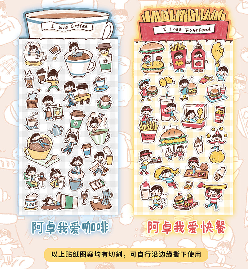 Molinta Sticker Sheet - I Love Coffee

Celebrate your love for cozy coffee moments with this charming Molinta sticker sheet. Featuring adorable illustrations in Molinta’s signature whimsical style, these stickers are perfect for decorating planners, journals, scrapbooks, and happy mail.

90x162mm
Material: PVC
Includes 1 sticker sheet