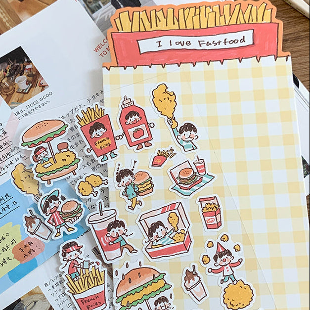 Molinta Sticker Sheet - I Love Fast Food

Celebrate your love for fast food with this charming Molinta sticker sheet. Featuring adorable illustrations in Molinta’s signature whimsical style, these stickers are perfect for decorating planners, journals, scrapbooks, and happy mail.

90x162mm
Material: Writing Paper
Includes 1 sticker sheet