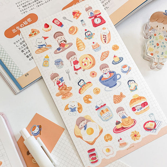 Molinta Sticker Sheet - Morning Baking

Celebrate your love for baking with this charming Molinta sticker sheet. Featuring adorable illustrations in Molinta’s signature whimsical style, these stickers are perfect for decorating planners, journals, scrapbooks, and happy mail.

90x158mm
Material: Cotton Paper
Includes 1 sticker sheet