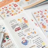 Molinta Sticker Sheet - Morning Baking

Celebrate your love for baking with this charming Molinta sticker sheet. Featuring adorable illustrations in Molinta’s signature whimsical style, these stickers are perfect for decorating planners, journals, scrapbooks, and happy mail.

90x158mm
Material: Cotton Paper
Includes 1 sticker sheet