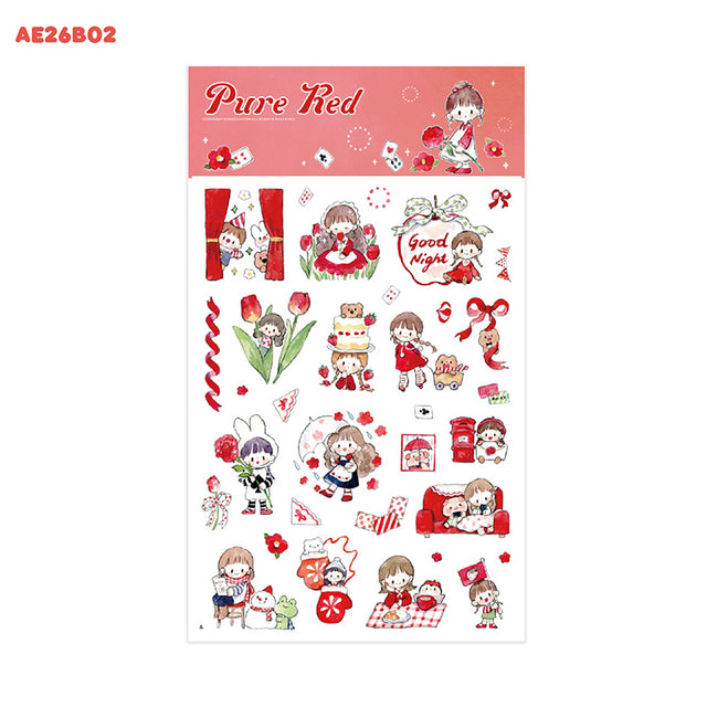 Molinta Sticker Sheet - Pure Red

Celebrate your love for all things red with this charming Molinta sticker sheet. Featuring adorable illustrations in Molinta’s signature whimsical style, these stickers are perfect for decorating planners, journals, scrapbooks, and happy mail.

105x148mm
Material: Japanese Paper
Includes 2 sticker sheets