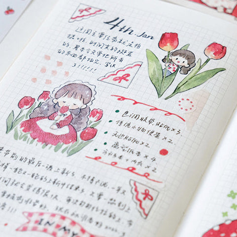 Molinta Sticker Sheet - Pure Red

Celebrate your love for all things red with this charming Molinta sticker sheet. Featuring adorable illustrations in Molinta’s signature whimsical style, these stickers are perfect for decorating planners, journals, scrapbooks, and happy mail.

105x148mm
Material: Japanese Paper
Includes 2 sticker sheets