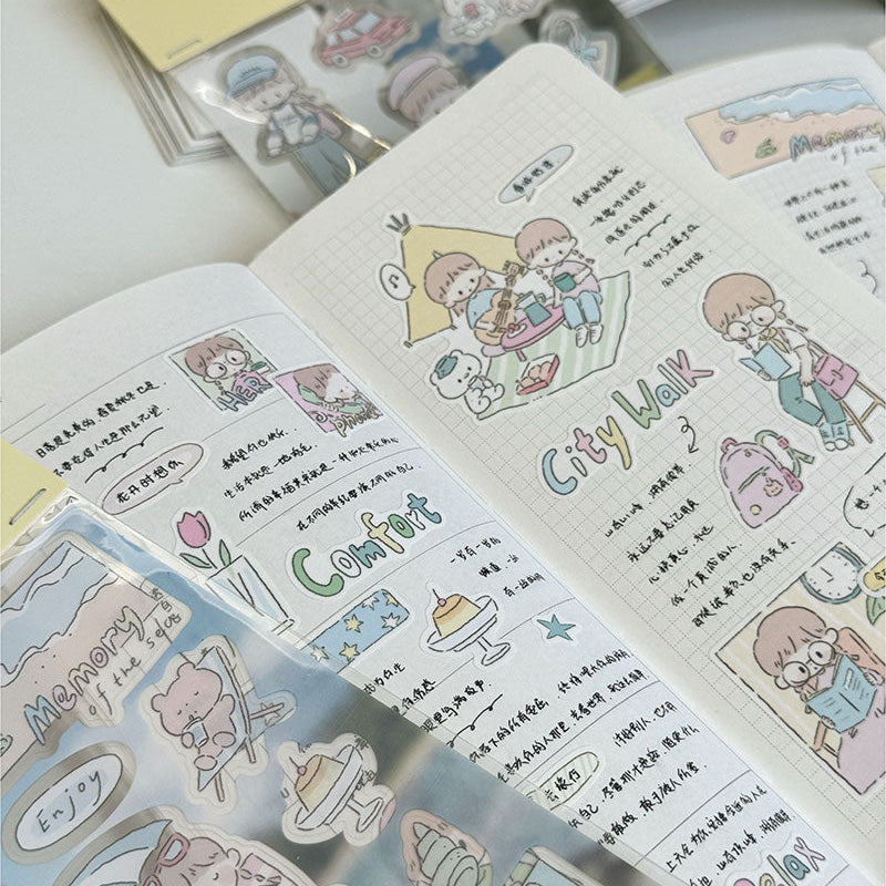 Molinta Sticker Sheet - Seaside Memories

&nbsp;Featuring adorable illustrations in Molinta’s signature whimsical style, these stickers are perfect for decorating planners, journals, scrapbooks, and happy mail.

105x148mm
Material: PVC or PET
Includes 1 sticker sheet