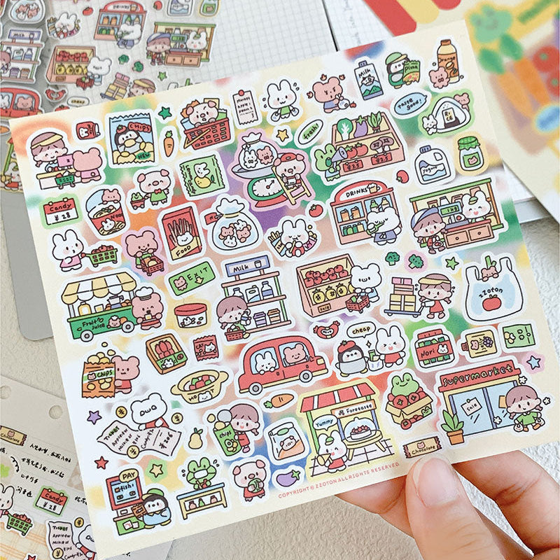 Molinta Sticker Sheet - Supermarket

Featuring an adorable collection of supermarket‑themed illustrations, this sticker sheet adds a lively, whimsical touch to planners, cards, photo albums, and creative projects. Each design is printed on durable PVC material for crisp colors and long‑lasting use.

137x125mm

Material: PVC
Includes 1 sticker sheet