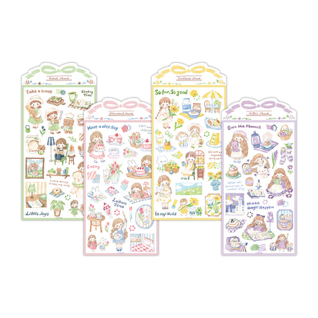 Featuring an adorable collection of illustrations that depict different moods for each day, this sticker sheet adds a joyful, whimsical touch to planners, cards, photo albums, and creative projects. Each design is printed on durable writing paper with vibrant colors for easy decoration!