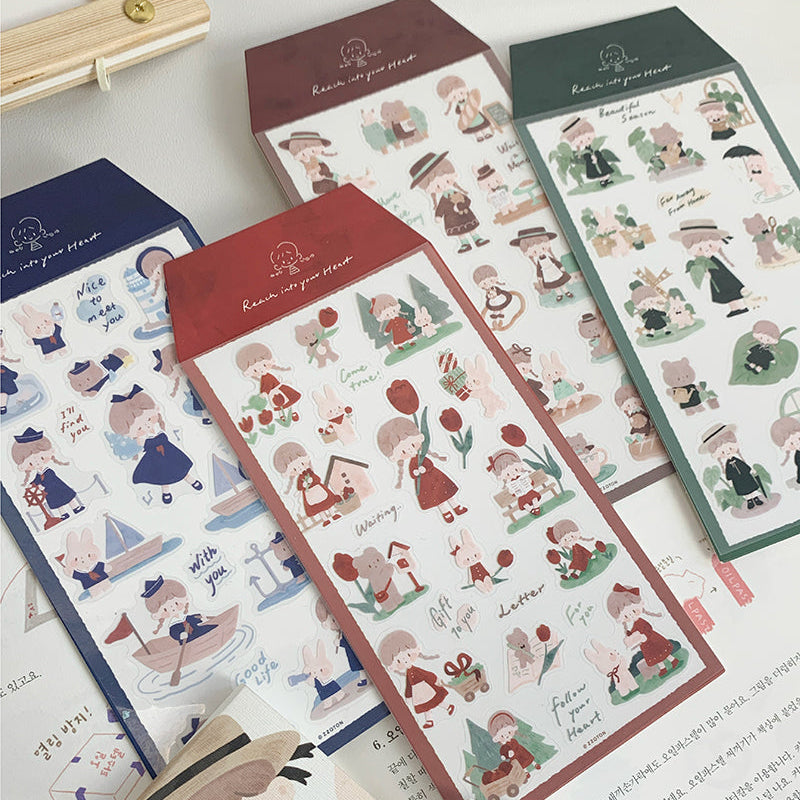 Featuring an adorable collection of tulip themed illustrations, this sticker sheet adds a sweet, romantic touch to planners, cards, photo albums, and creative projects. Each design is printed on durable PVC material for crisp colors and long‑lasting use.