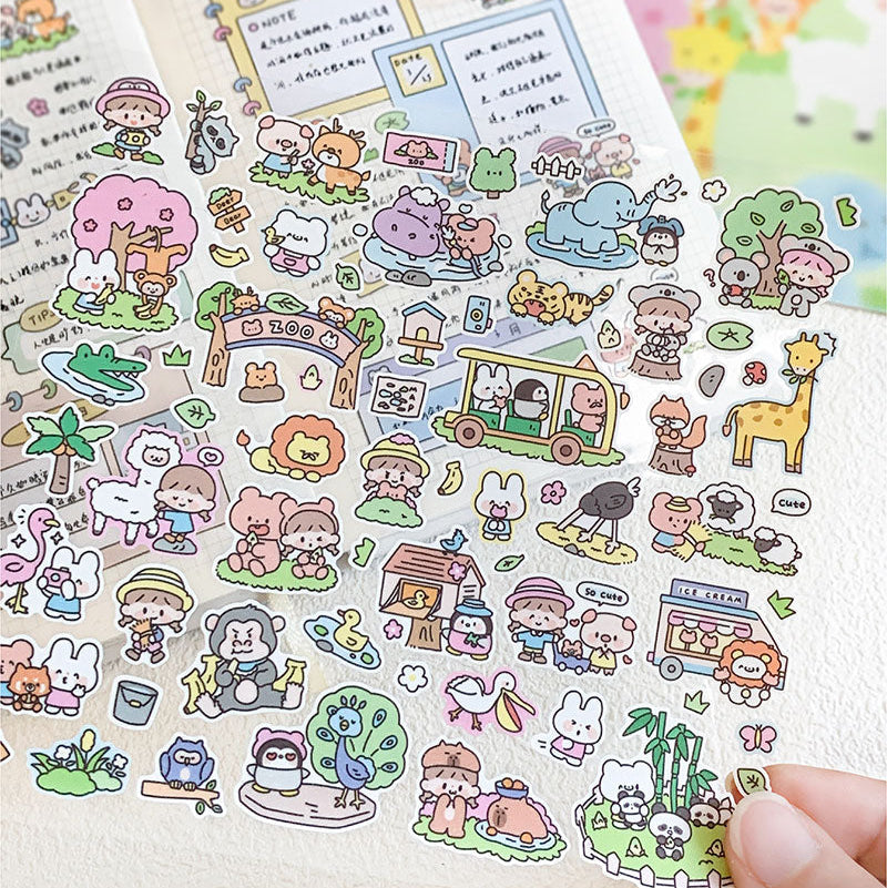 Molinta Sticker Sheet - Zoo

Featuring an adorable collection of zoo‑themed illustrations, this sticker sheet adds a lively, whimsical touch to planners, cards, photo albums, and creative projects. Each design is printed on durable PVC material for crisp colors and long‑lasting use.

137x125mm

Material: PVC