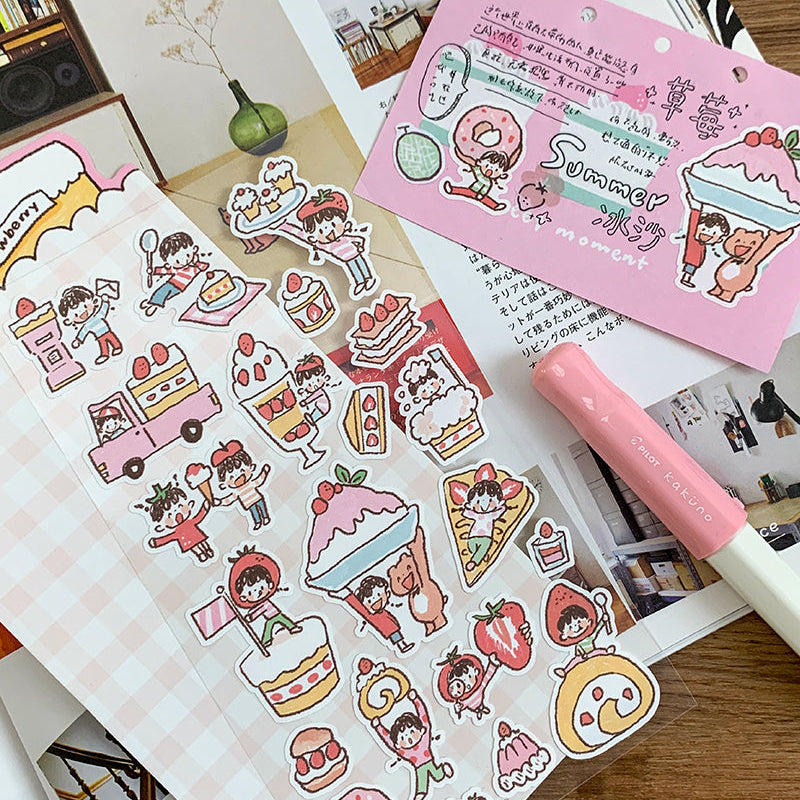 Molinta Sticker Sheet -&nbsp;I Love Strawberries

Celebrate your love for strawberries with this charming Molinta sticker sheet. Featuring adorable illustrations in Molinta’s signature whimsical style, these stickers are perfect for decorating planners, journals, scrapbooks, and happy mail.

90x162mm
Material: Writing Paper
Includes 1 sticker sheet