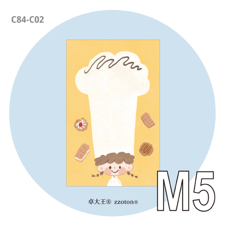 Molinta&nbsp;M5 Memo Paper - Chef Azhuo's Hat

Featuring an adorable chef‑themed design, this memo pad is perfect for keeping track of daily tasks, habits, or little notes while bringing a playful kitchen vibe to your planner or scrapbook.

Specifications: 67mm x 105mm
Double-sided
Material: 120g white kraft paper
Number of pages: 20