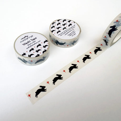 Molly Illustration - Leaping Bunny Decorative Washi Tape

This washi tape is my own original design.

Each decorative washi tape roll is 15mm wide and 10m in length and comes vacuum sealed in plastic with a matching sticker label.