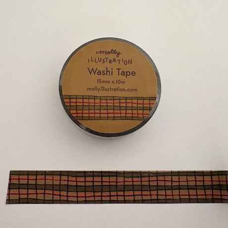 Wonky Plaid Washi Tape by Molly Illustration