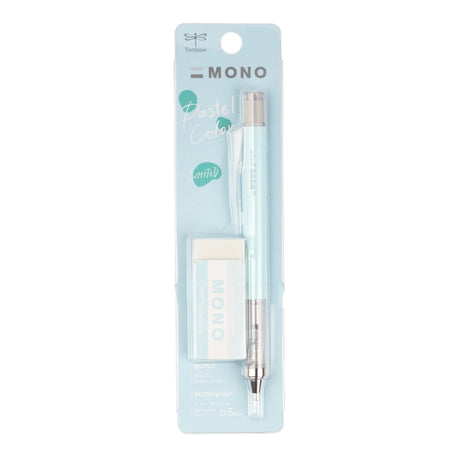 Mono Graph Mechanical Pencil + Eraser Set Ice Blue