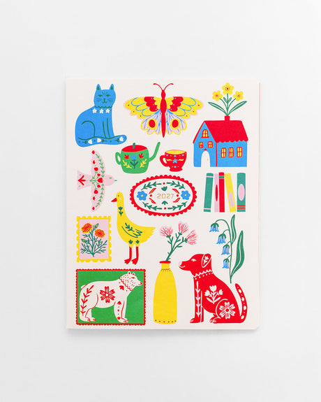 A simpler way to see the year ahead. This brand-new stitched 2027 planner features monthly calendar spreads, stickers, and notes pages, with no weekly or daily planning pages. It’s just right for keeping track of big-picture plans, important dates, and everything you want to remember from January through December 2027.