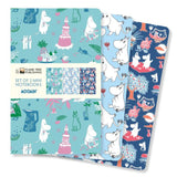 Moomin Classics Set of 3 Mini Notebooks features a collection of three mini, foiled notebooks, each with a different beautiful design. With alternating lined and blank pages, a sturdy cover and rounded corners, they are perfect to be carried everywhere!

Each has a rounded spine with alternating lined and blank pages.