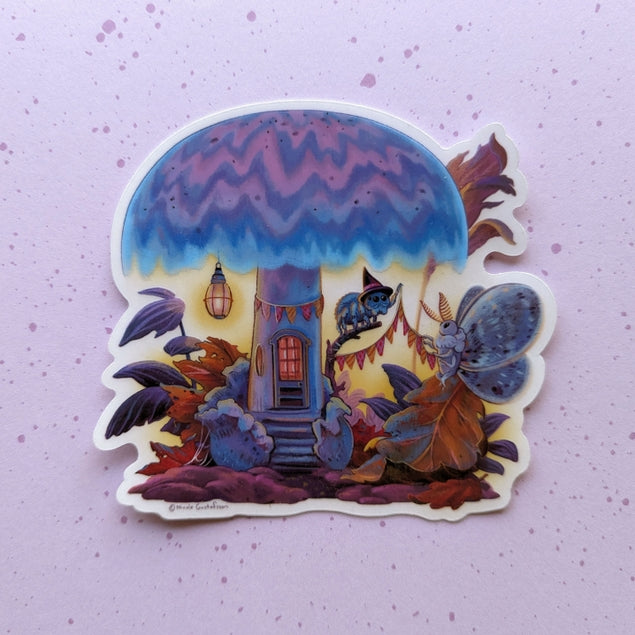 Nimasprout Moth and Spider Friend Vinyl Sticker