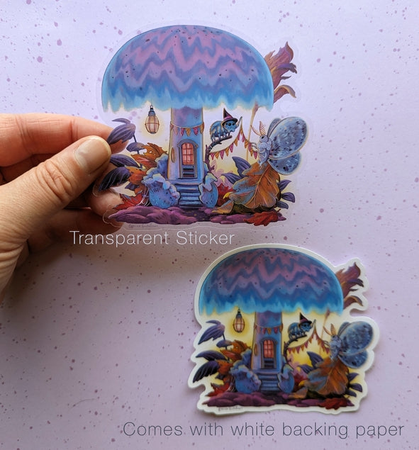 Nimasprout Moth and Spider Friend Vinyl Sticker