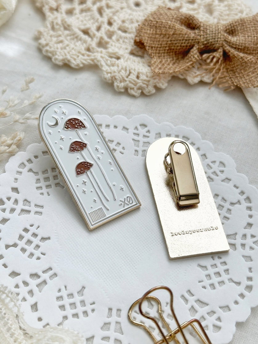 Mushroom Arch Enamel Journaling Clip