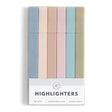 Keep things calm, clean, and color-coded with the Muted Highlighter Set. This set of 6 soft-toned markers brings a subtle, sophisticated touch to your notes, planners, and journals. Each highlighter features a chisel tip for versatile use—perfect for highlighting key points or creating gentle headers without the visual clutter. Packaged in a modern, minimalist case, these highlighters are great for students, teachers, professionals, and anyone who prefers a quieter palette. A stylish and functional gift for