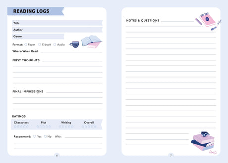 For book clubbers and solo bookworms alike, My Book Club Journal is a place to keep all your thoughts and feelings about your recent book club reads with guided prompts and space to record of your reflections.

Dedicated sections for notes on characters, plot, general thoughts, and discussion recap make it easy for readers to reference previous book selections. With an index of reading lists, go-to prompts for discussion, and tips for starting (and continuing) your own club, My Book Club Journal provides a 