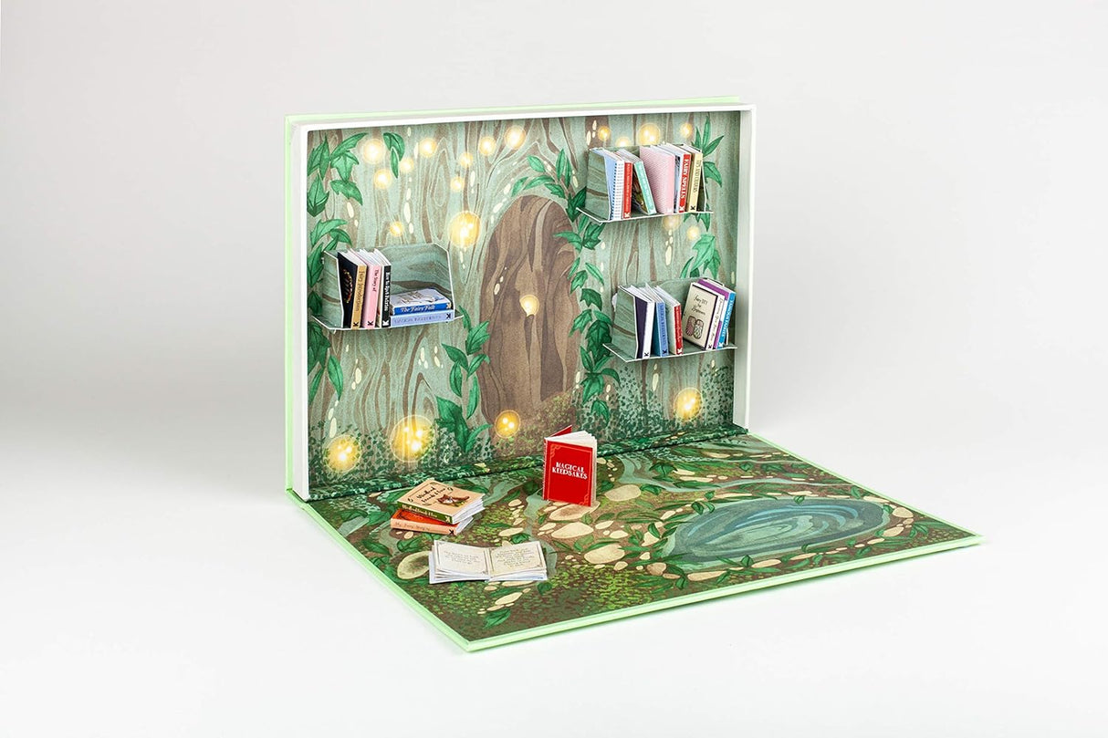 
Open the box to go on an adventure into Fairyland and create a library of magical miniature books that you can really read!

Just cut, fold, and stick to make 20 tiny fairy books, from guides to Fairyland and its inhabitants to illustrated stories and books to complete yourself. The kit comes with tiny shelves to store your books and the box becomes a magical fairy playset!

With stunning illustrations from Daniela Jaglenka Terrazzini, this is an enchanting follow-up to 2017's My Miniature Library, lauded 