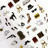 Mystery Sticker Sheet

This is a small size transparent material sticker that is easy to decorate in planners or journals. It contains two identical illustrations, so you can use it for preservation, matching, or sharing.

Sheet size: Length 150× Width 90mm
Includes 1 sticker sheet