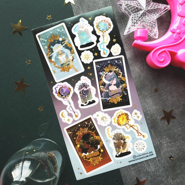 Mystical Tarot Cards Sticker Sheet