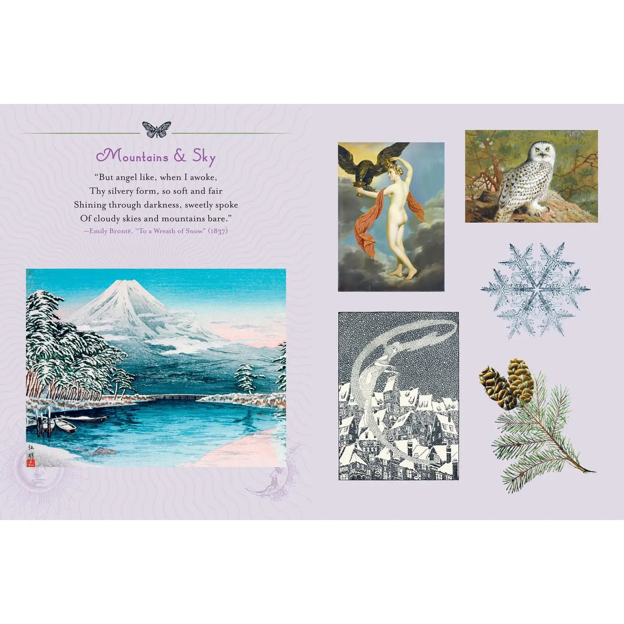 This sticker book features more than 400 nature-themed artworks, both vintage and vintage inspired, celebrating the bounty and magic of Earth. The book is organized into six sections devoted to the vibrant diversity of our planet: Rivers; Seas, Earth; Harvest, Mountains; Sky, Forests; Woodlands, Gardens; Flowers, and Deserts, Prairies; Plains and the corresponding flora, fauna, gods, goddesses, fairies, and other mystical creatures. Each section is introduced with a poetic thematic quote.

The stickers are 