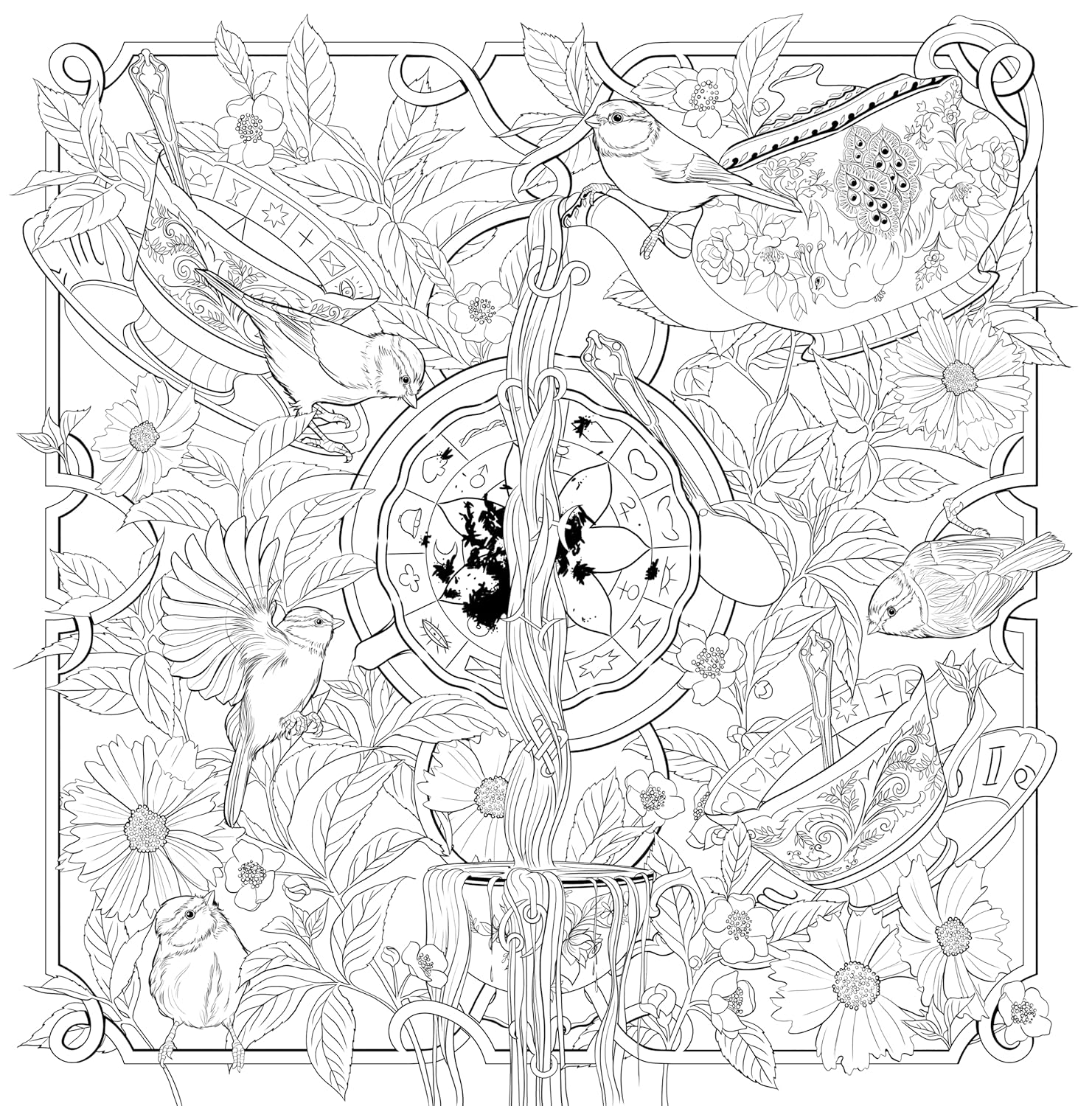 Unlock the key to geometric portals that cross dreamlike realms, become transfixed by celestial mandalas or delicate botanical wonders, and tinker with kaleidoscopic lenses to bring prismatic dragonfly gardens, moody corridors, and magick peculiarities to life. Cast a colorful spell on more than 45 hand-drawn coloring pages brimming with intriguing earth magick and cosmic mystique in Mythographic Color and Discover: Magick Apothecary.