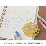 Midori Calendar Template Stencil - Wreath Motif