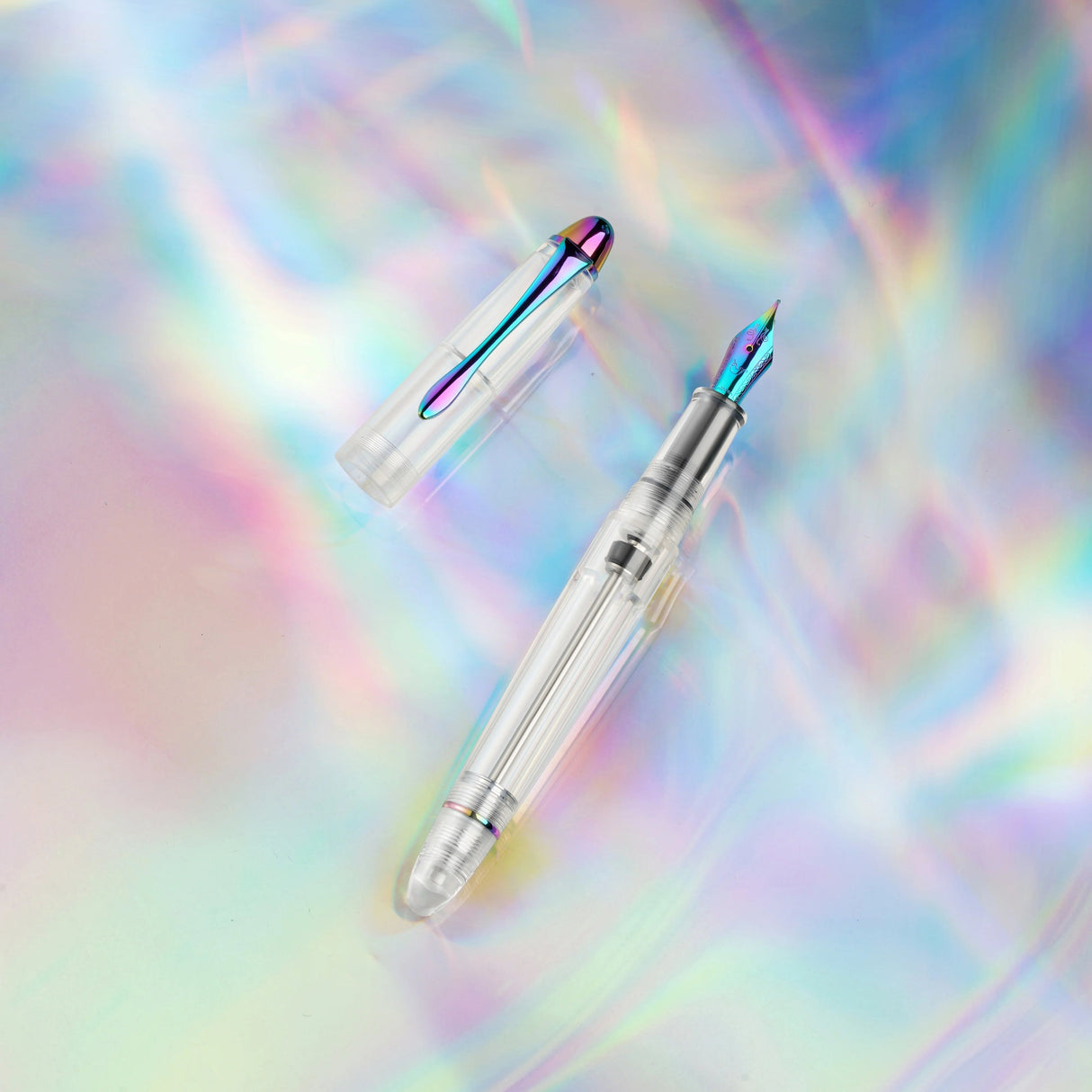 Nahvalur is proud to unveil the Fathom: Pride Limited Edition, the debut model in our all-new Fathom Collection. Designed to celebrate Pride Month and honor the vibrant LGBTQ+ community, this striking demonstrator fountain pen features iridescent rainbow-plated accents that shimmer with every angle—capturing the spirit of diversity, unity, and self-expression.