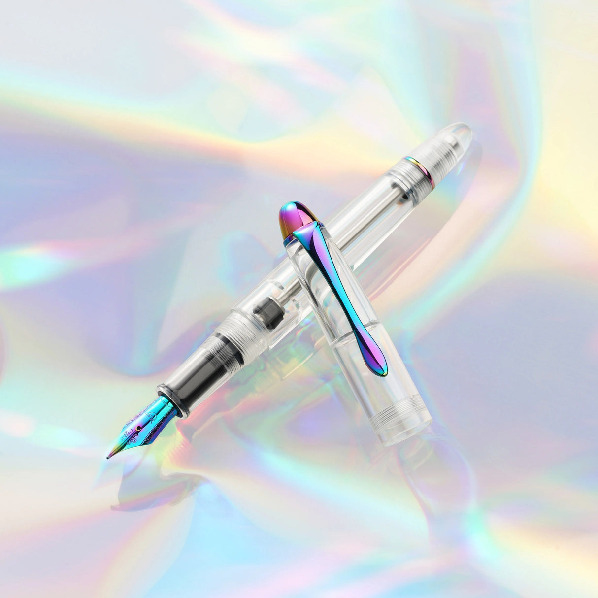 Nahvalur is proud to unveil the Fathom: Pride Limited Edition, the debut model in our all-new Fathom Collection. Designed to celebrate Pride Month and honor the vibrant LGBTQ+ community, this striking demonstrator fountain pen features iridescent rainbow-plated accents that shimmer with every angle—capturing the spirit of diversity, unity, and self-expression.