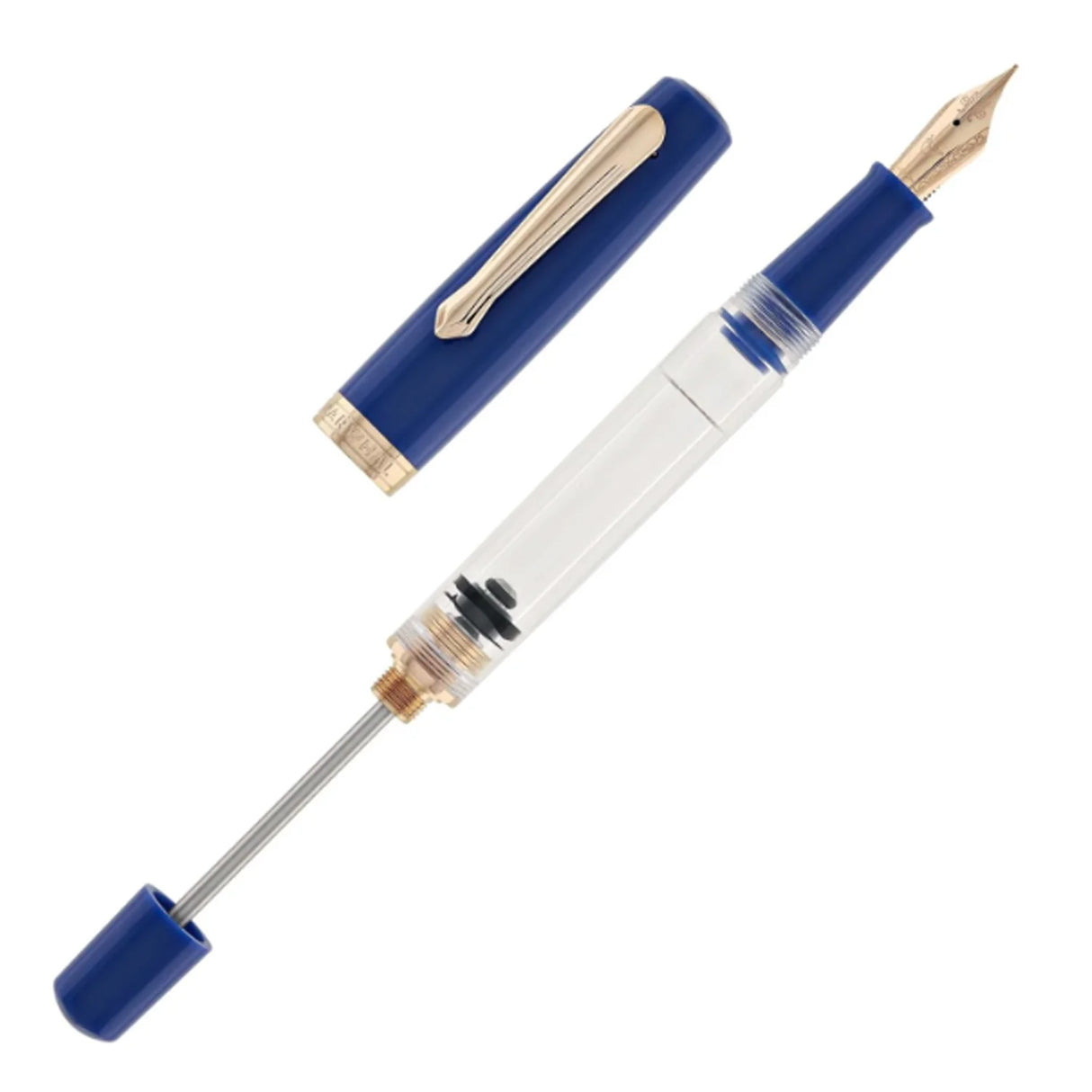 Featuring a transparent barrel with a highly efficient vacuum filling system, the Original Plus Sapphire ensures you spend less time refilling, and more time on what truly matters: Your words, your ideas, and your writing.