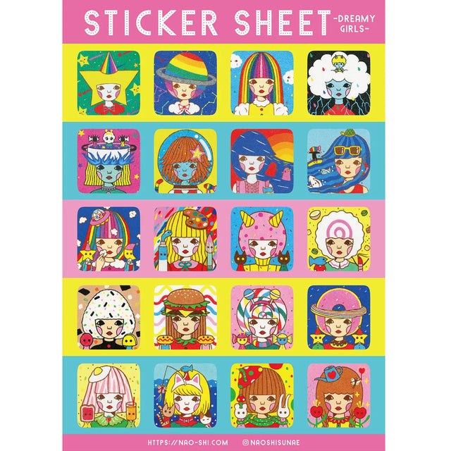 Naoshi - Dreamy Girls Sticker Sheet

Dreamy Girls sticker sheet is perfect for decorating your journal, binder, planner, scrapbook or laptop.